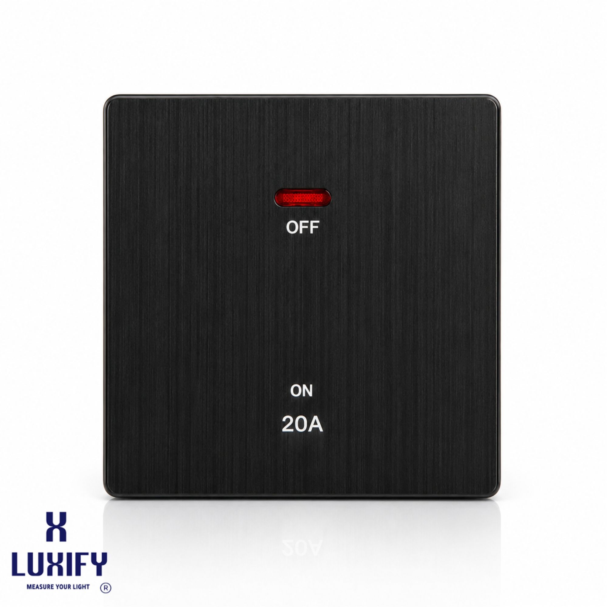 مفتاح سخان 20 أمبير كبير أسود LUXIFY