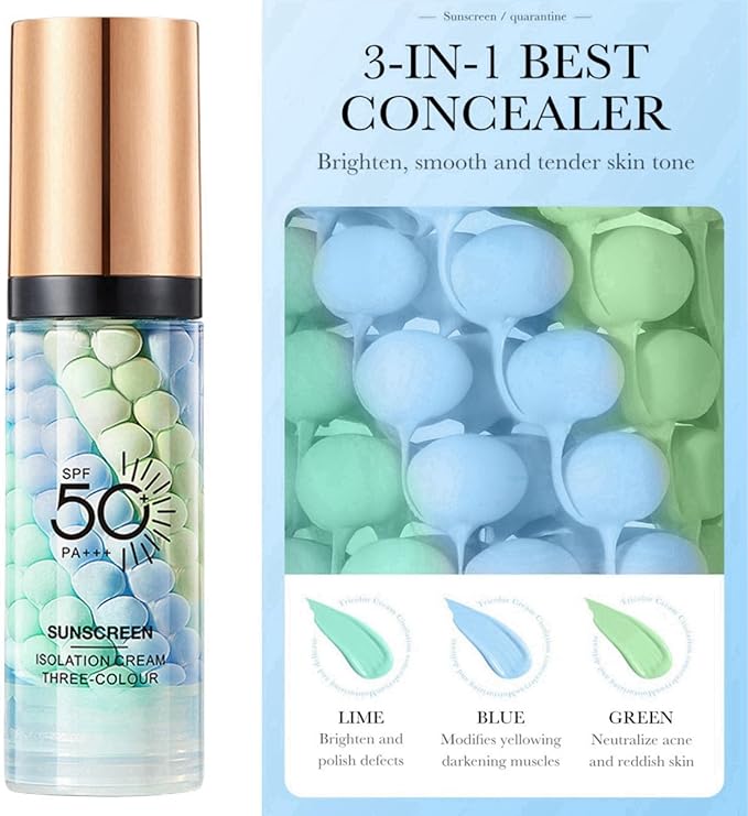  سادور برايمر وجه  كريم أساس لتحديد الوجه ثلاثي الألوان SPF 50 