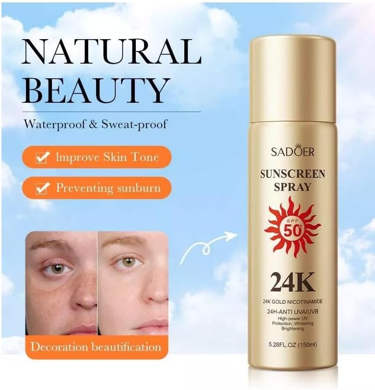  سادور بخاخ واقي من الشمس gold nicotinamide 24 قيراط  