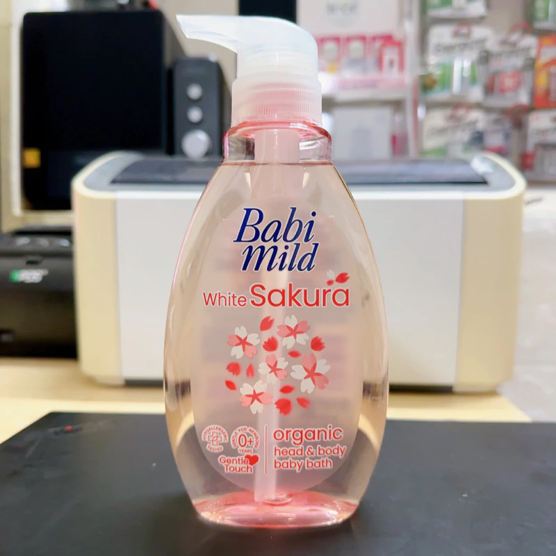   BABI MILD شامبو استحمام للاطفال برائحة الساكورا البيضاء 