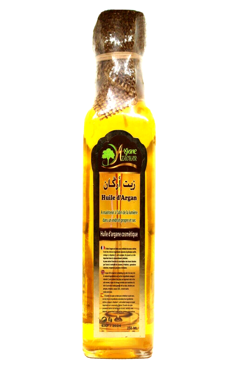  زيت الأركان المغربي الأصلي للعناية بالبشرة والشعر – 250ml 