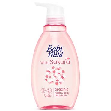   BABI MILD شامبو استحمام للاطفال برائحة الساكورا البيضاء 