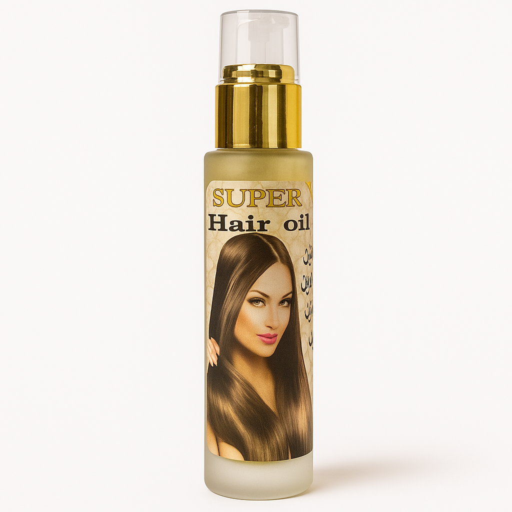  زيت الشعر المغربي الفاخر Super Hair Oil لتطويل وتنعيم الشعر 