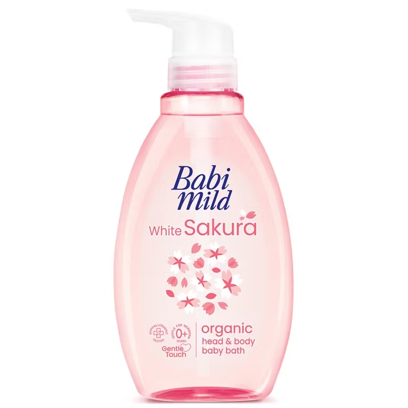   BABI MILD شامبو استحمام للاطفال برائحة الساكورا البيضاء 