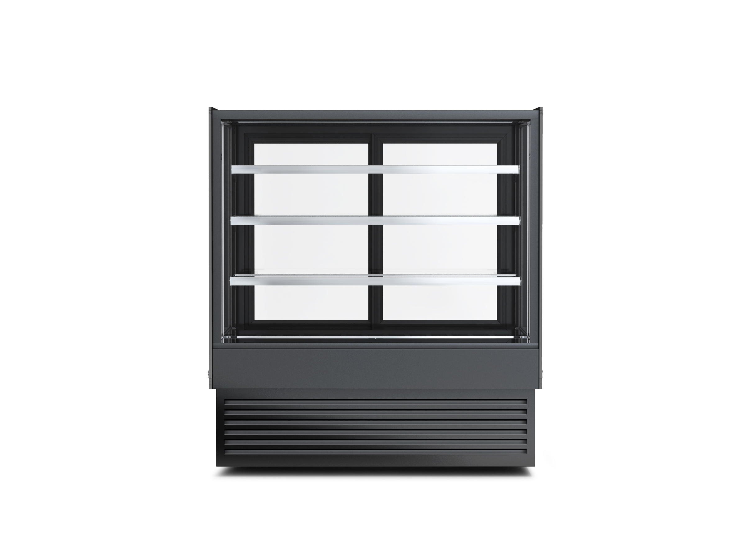  Wnter CS-1000ER3B display refrigerator 100cm, black stainless steel, back view 