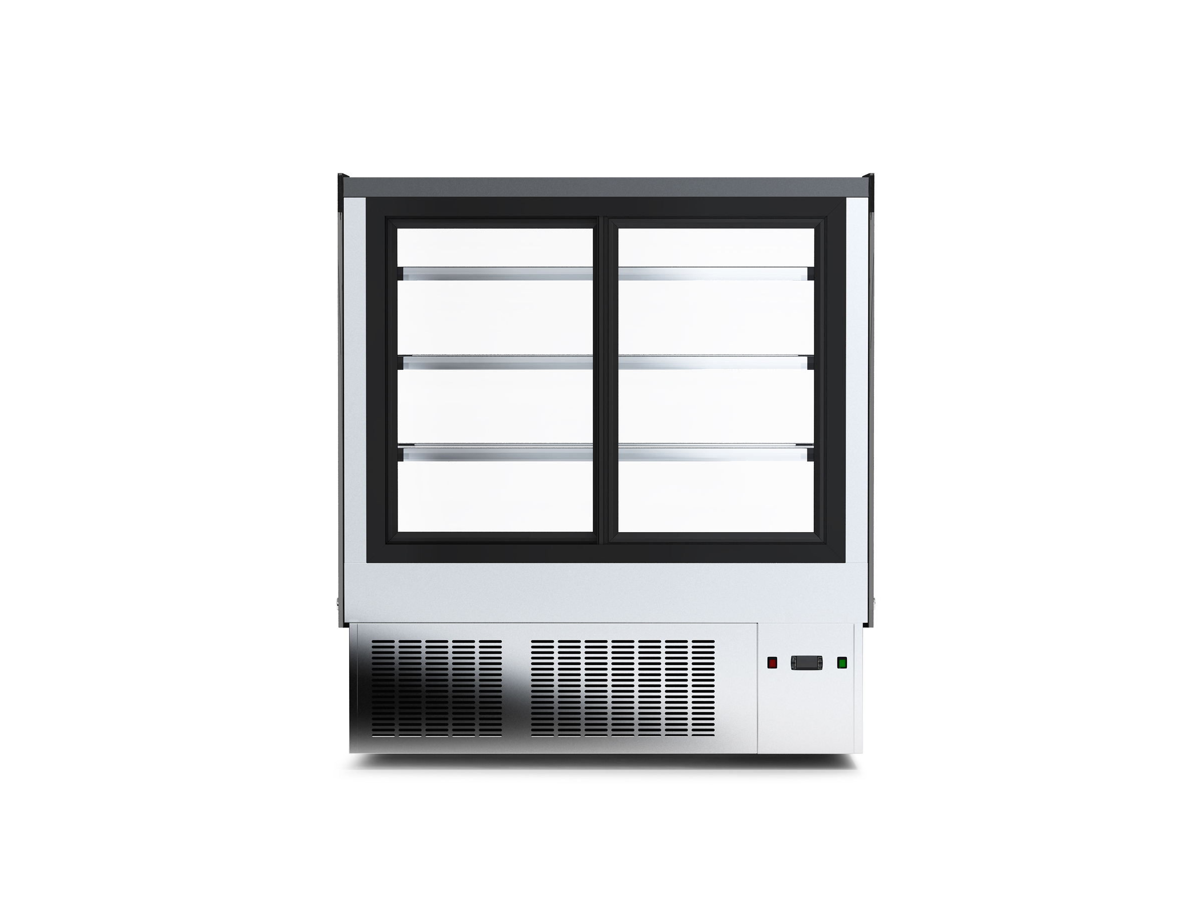  Wnter HL900S3 display refrigerator 90cm, 290L stainless steel, angle view 