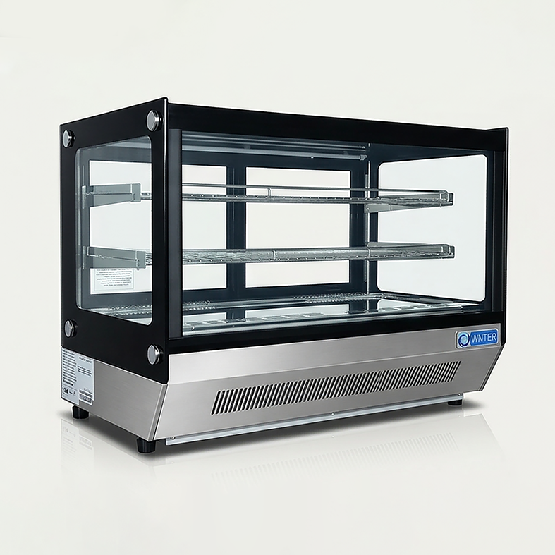  Wnter WSF-160-L display refrigerator 90cm, 160L stainless steel, +2 to +8°C, bakery KSA 
