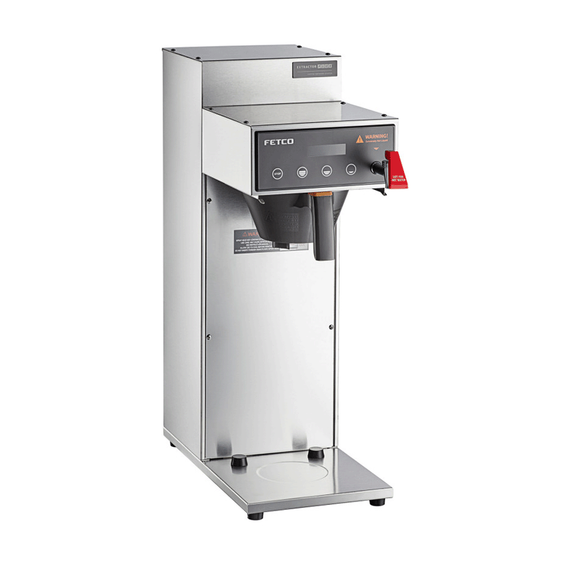  Fetco CBS-1221 Batch Brewer detail view, brewing chamber and controls, professional coffee machine KSA 