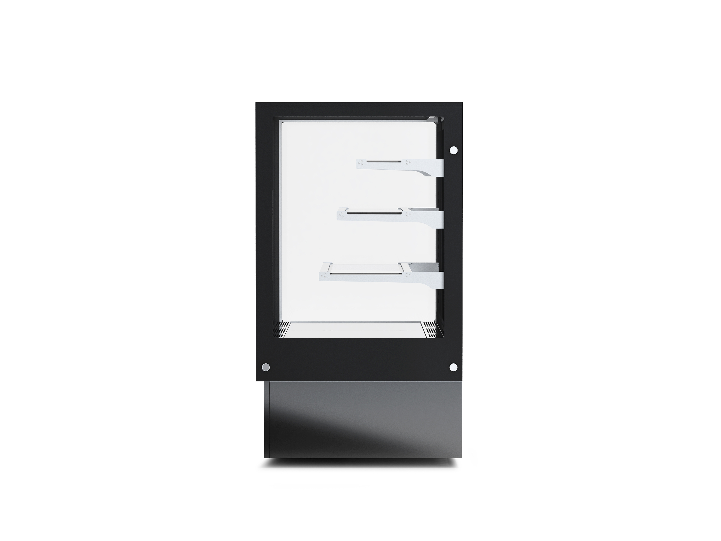 Wnter CS-1000ER3B display refrigerator 100cm, black stainless steel, front view 
