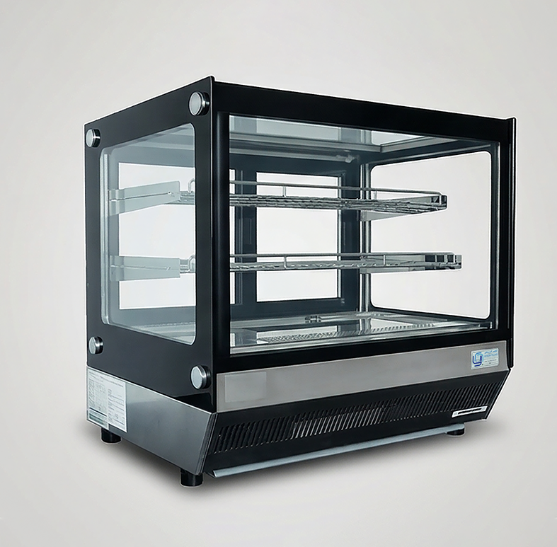  Wnter WSF-120-L display refrigerator 70cm, stainless steel, side-view 