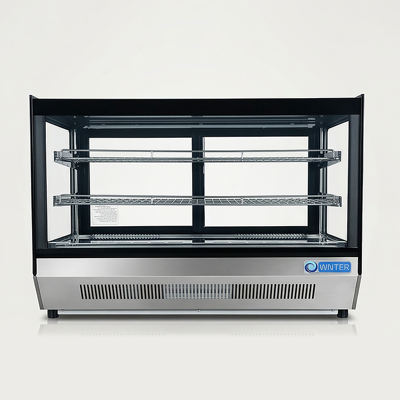  Wnter WSF-160-L display refrigerator 90cm, 160L stainless steel, different view 