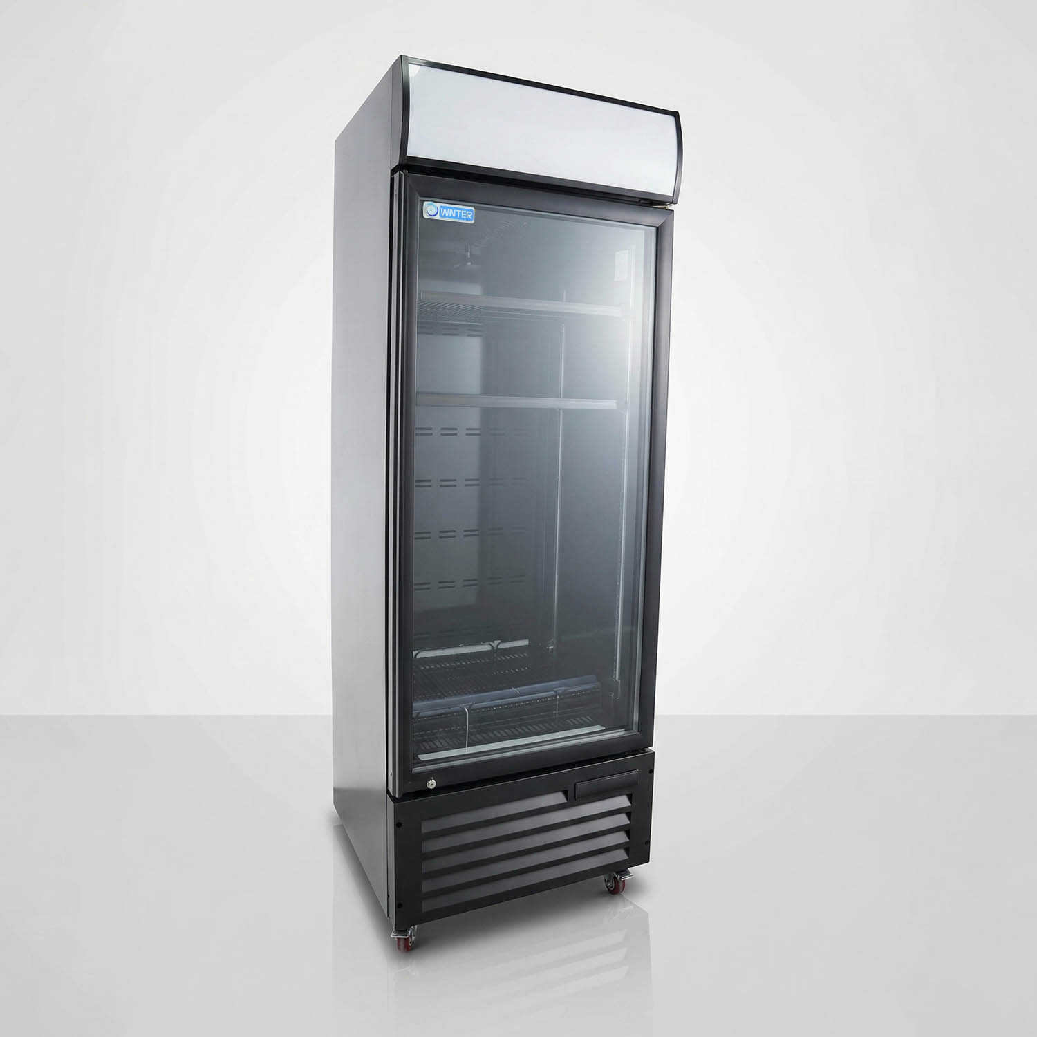 ثلاجة عرض WNTER KXG-600H، سعة 600 لتر اسود 