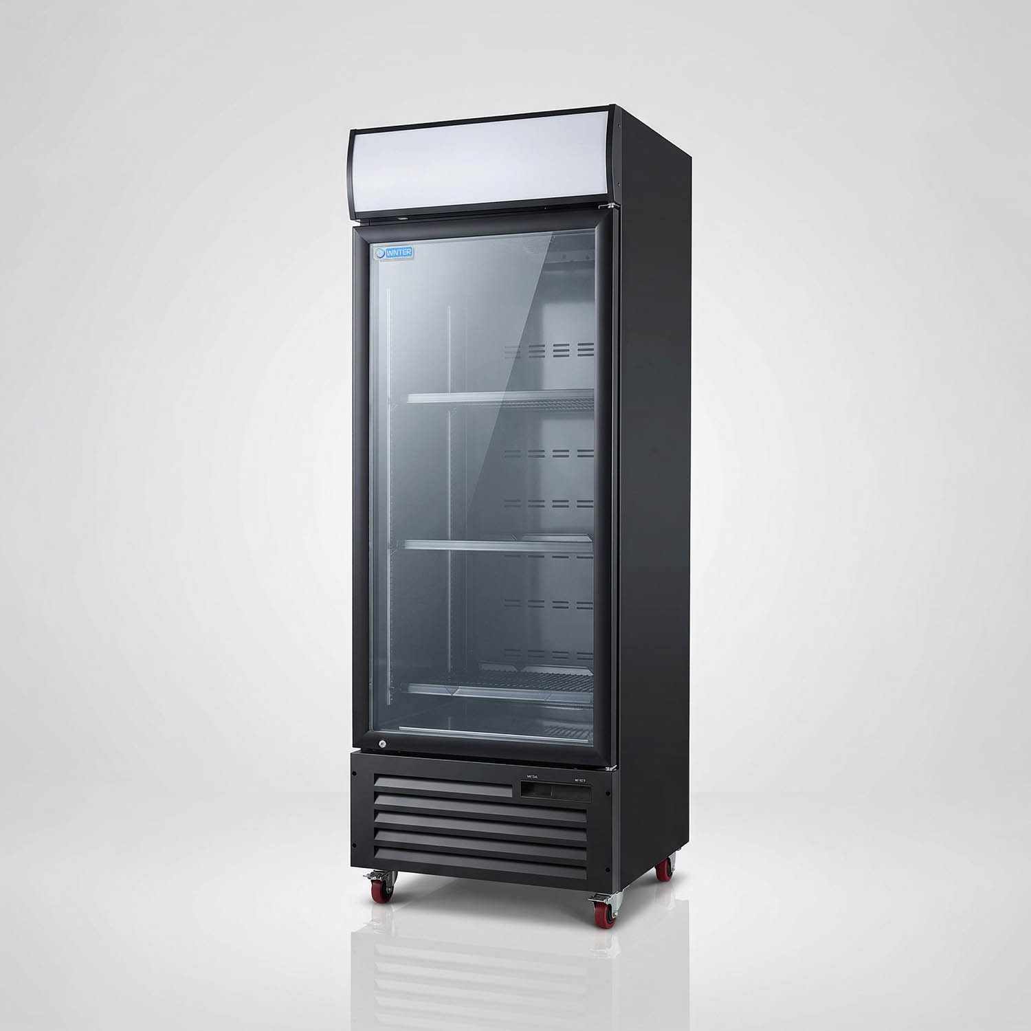  ثلاجة عرض WNTER KXG-600H، سعة 600 لتر اسود 