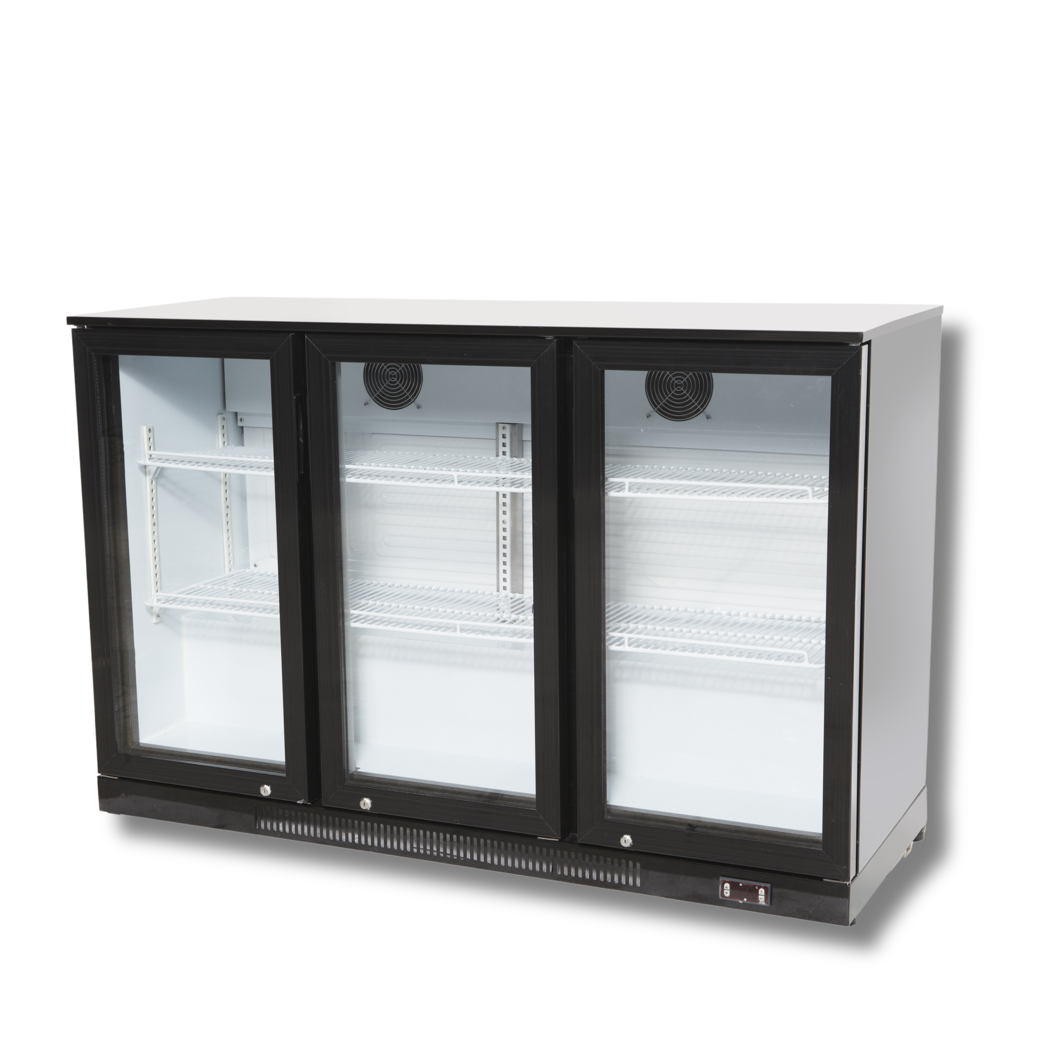  WNTER BC03PP backbar refrigerator 3 doors black, 300L, commercial bar fridge for restaurants KSA 