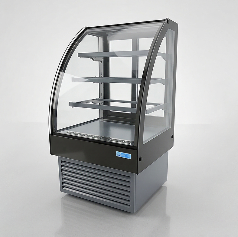  Wnter HL700S3 display refrigerator 70cm, stainless steel, 0 to +7°C, dessert showcase KSA 