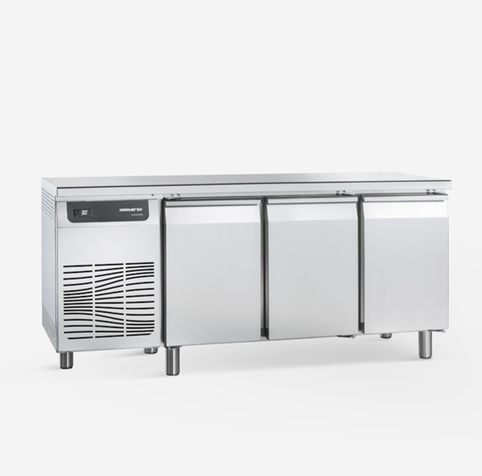  3-Doors SS Undercounter Freezer 
