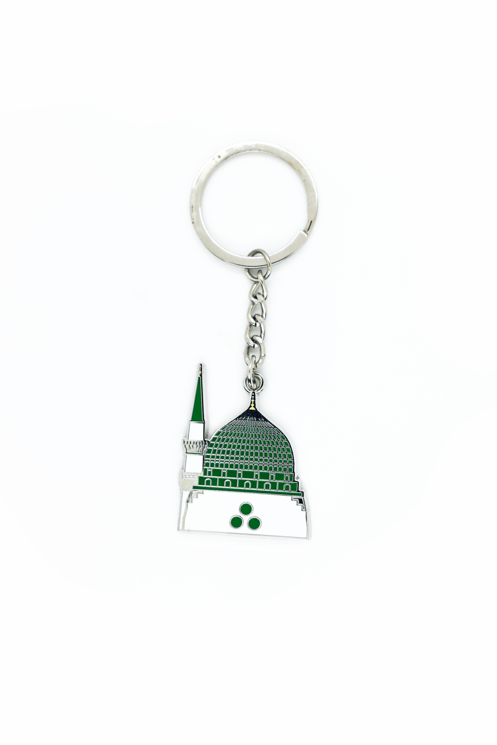 ميدالية مفاتيح معدنية على شكل القبة الخضراء