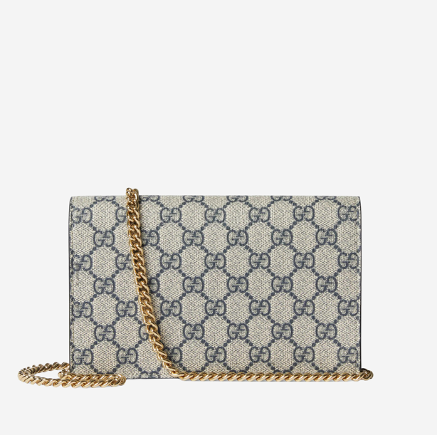  Gucci GG Marmont bi-color mini chain bag 