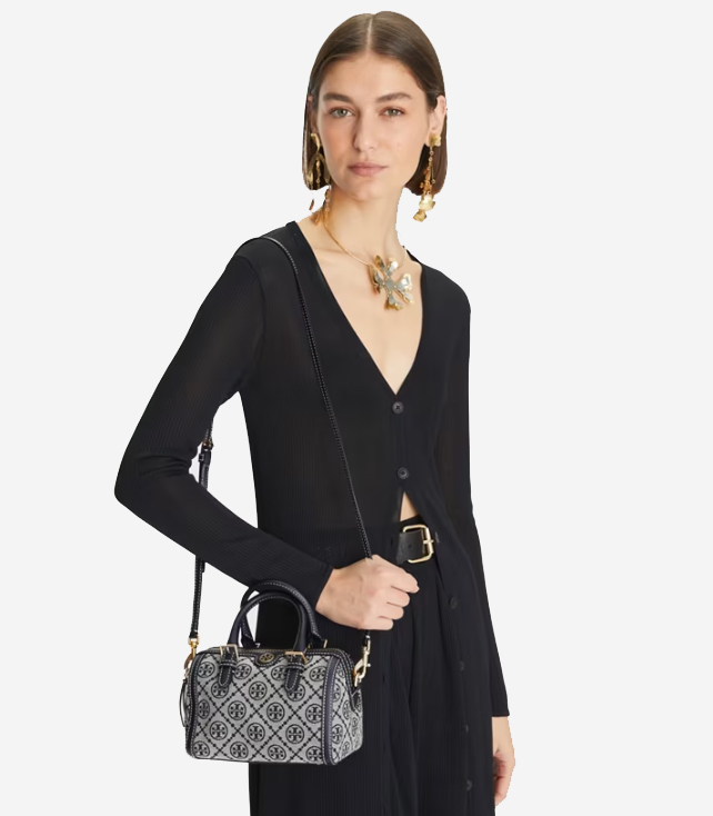  Tory Burch T Monogram Barrel Bag 