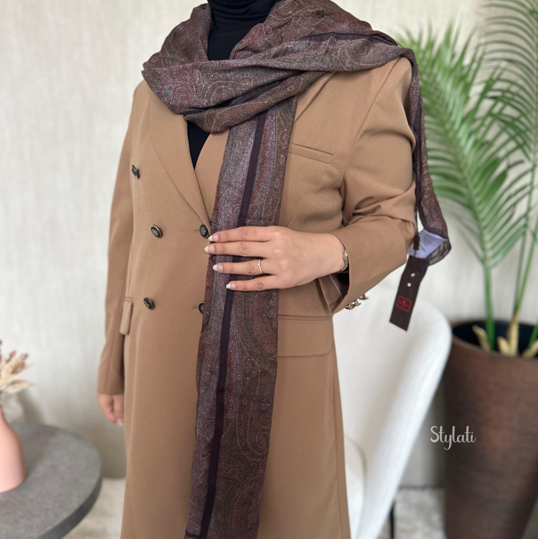  وشاح بلمسة الكشمير بنقشة بايزي المطبعة بالكامل ماركة ايترو 