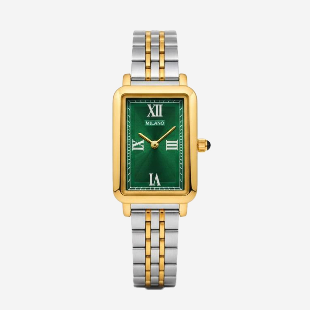  Milano Steel Tourbillon‑Style Green Dial Watch 