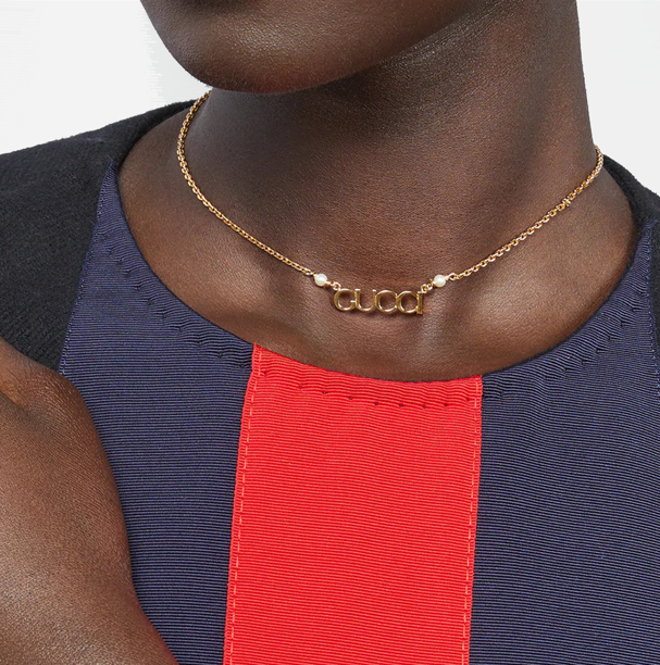  Gucci 'GUCCI' letter necklace Gold (Pre-Order Within 14 Days) 