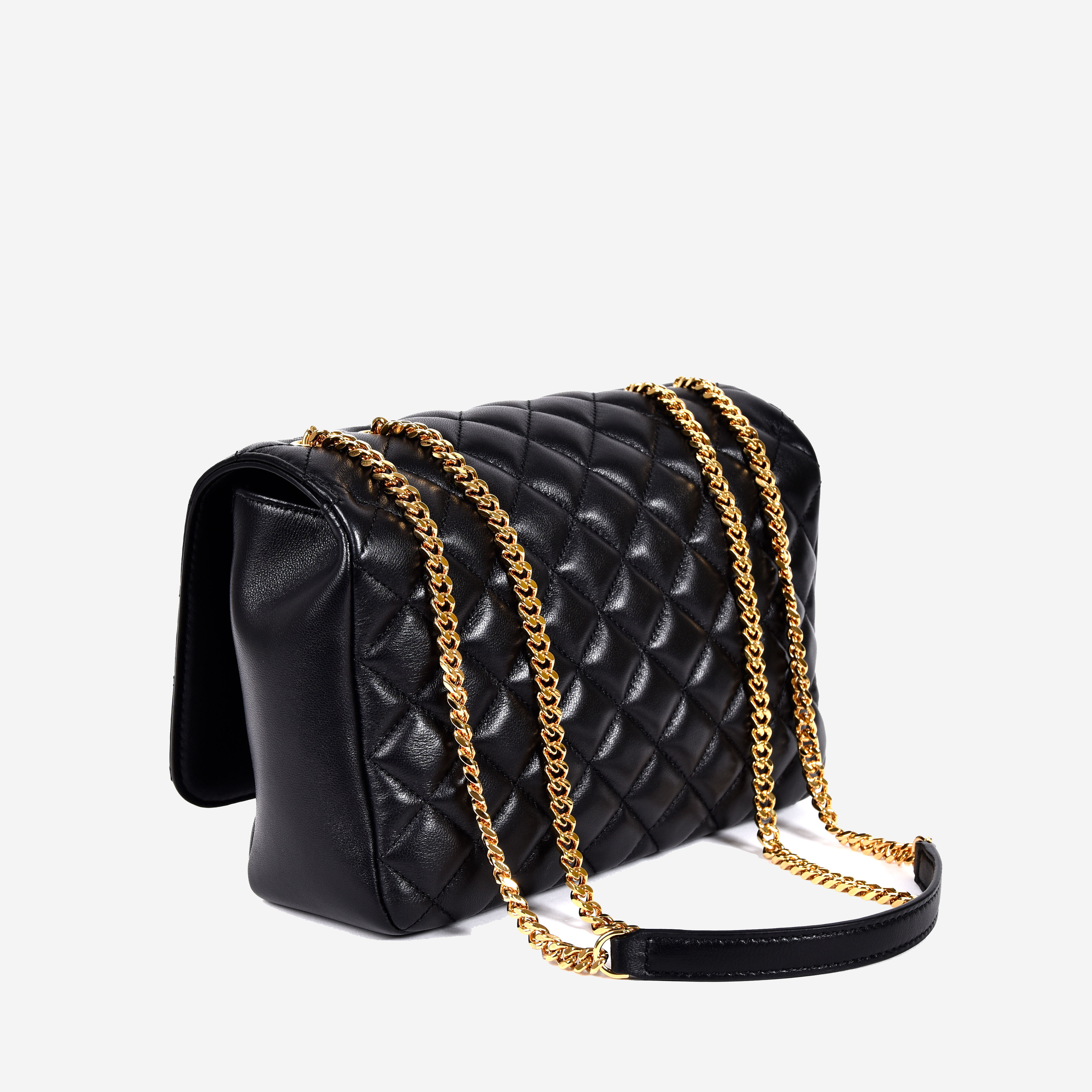  Versace Quilted Lamb Leather Shoulder Bag 