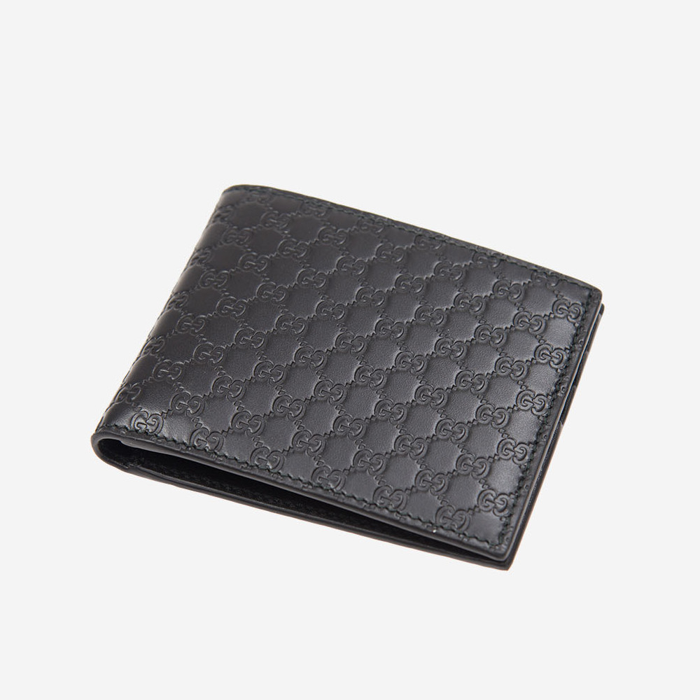  Gucci Microguccissima Pattern Leather Bifold Wallet  