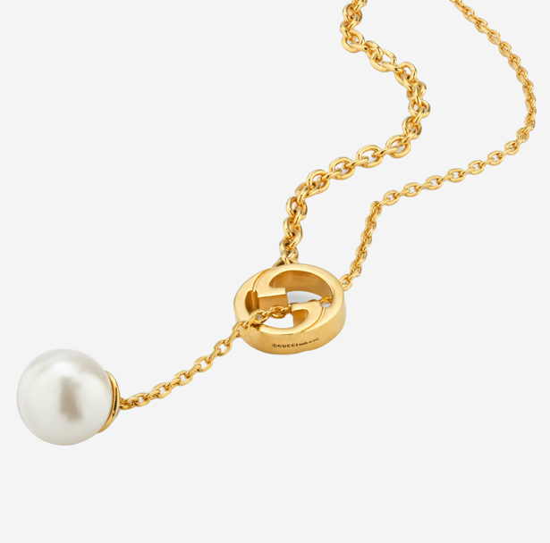  Gucci Blondie necklace with pearl pendant (Pre-Order Within 14 Days) 