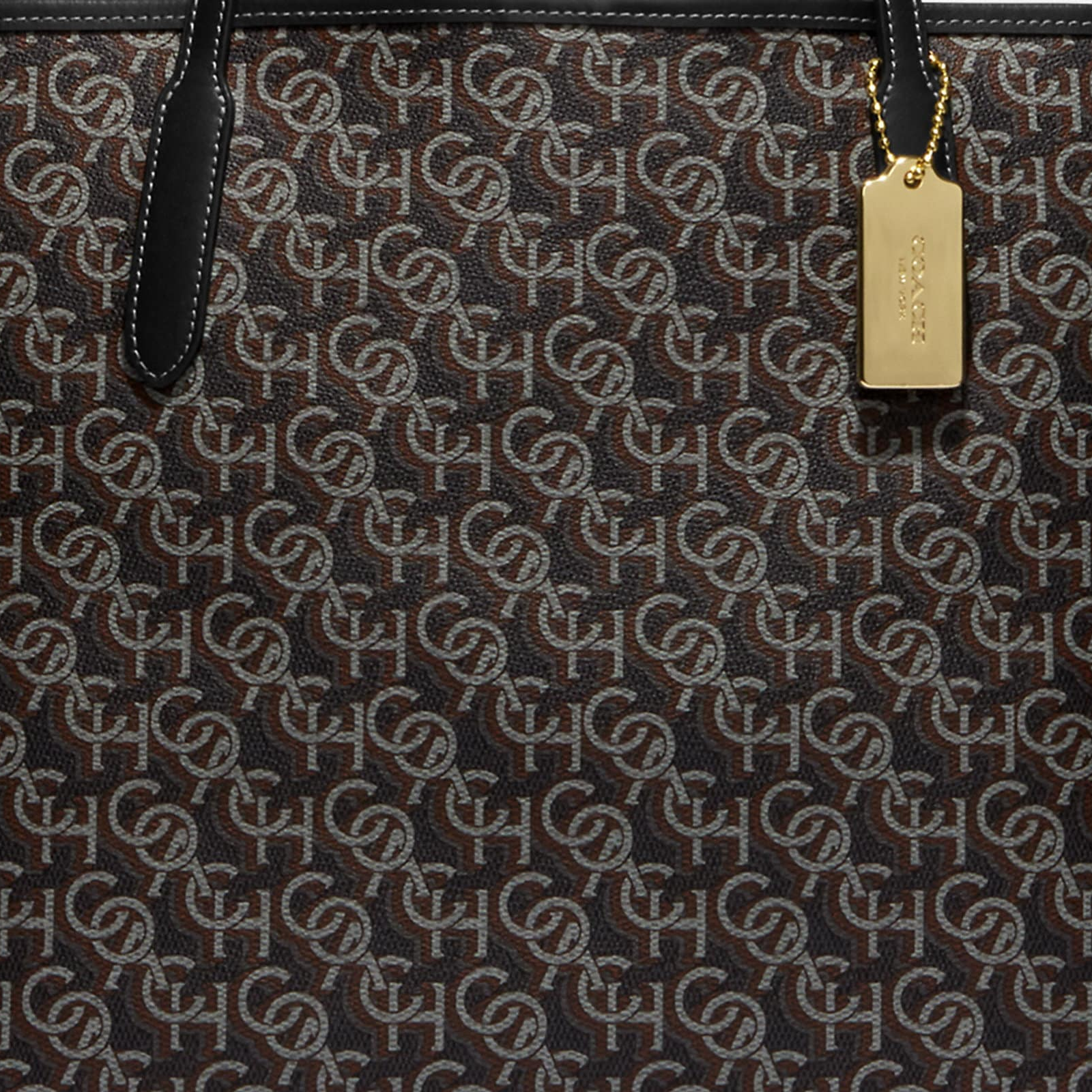  Coach City Monogram Print Tote Bag 