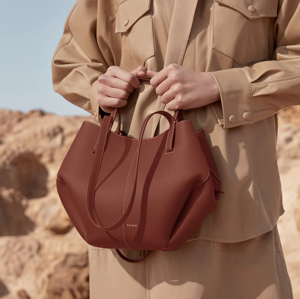  Polene Cyme Mini Edition Textured Cognac  
