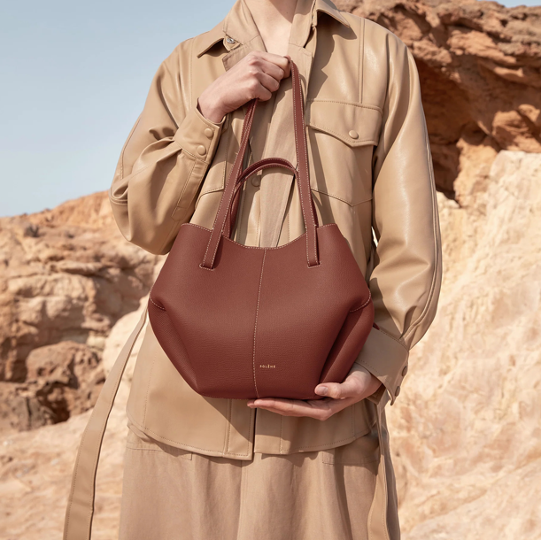  Polene Cyme Mini Edition Textured Cognac  