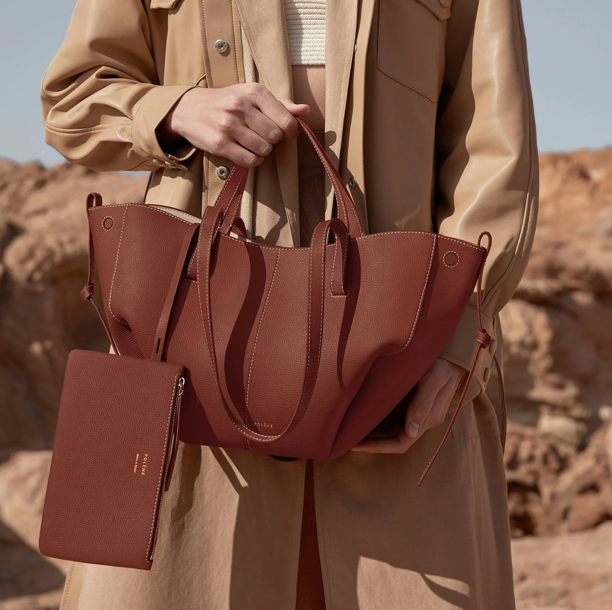  Polene Cyme Mini Edition Textured Cognac  