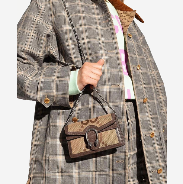  Gucci Junbo GG Canvas / Dollar Pigpr Supermini 