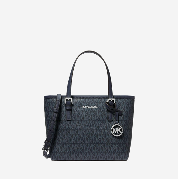  Michael Kors Jet Set Small Logo Tote Bag Black 