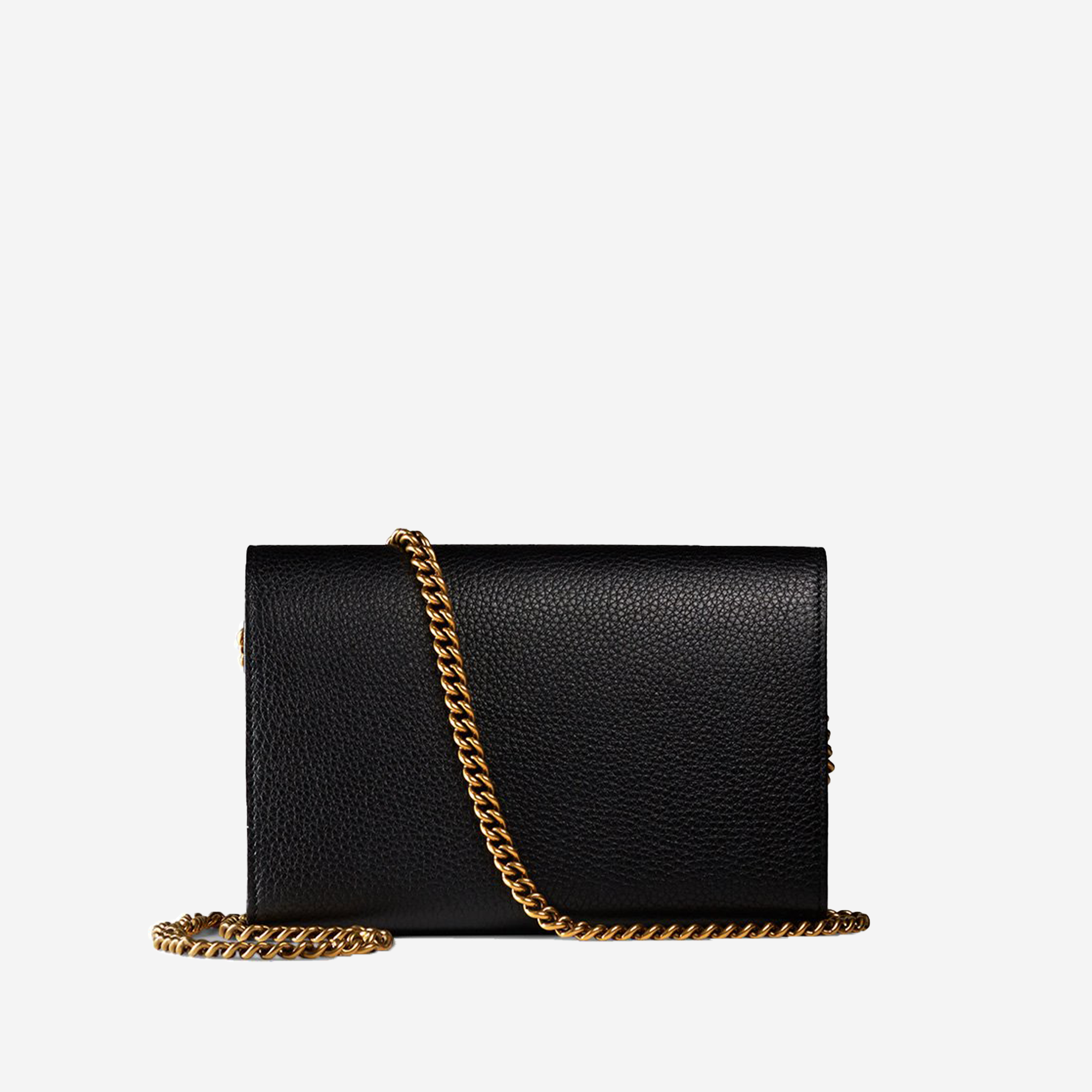  Gucci GG Marmont Mini Wallet On Chain Black 