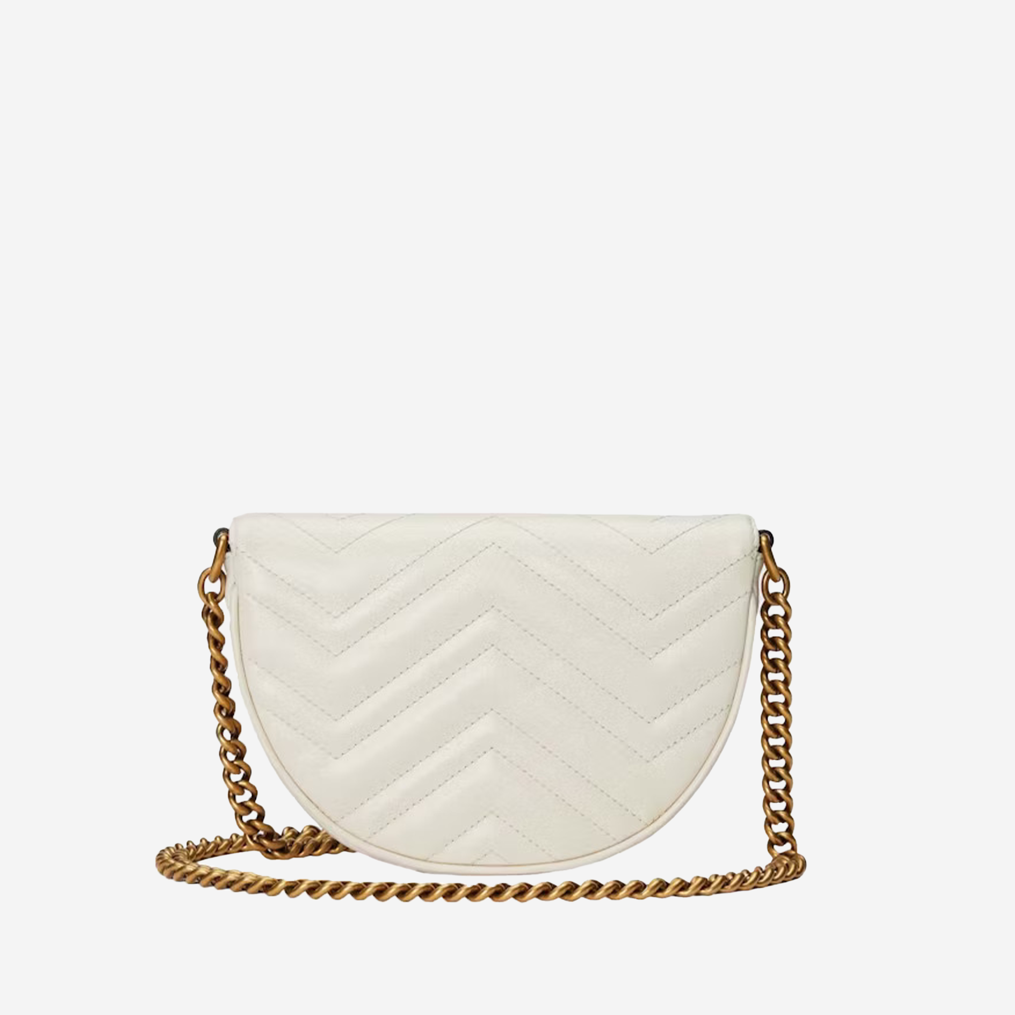  Gucci GG Marmont Matelasse Chain Mini Bag White  