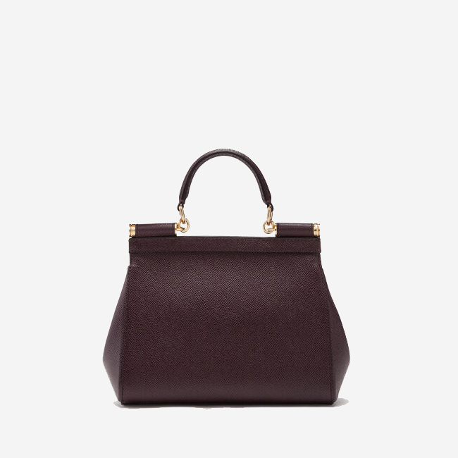  Dolce and Gabbana Sicily Calfskin Leather Logo Handbags 
