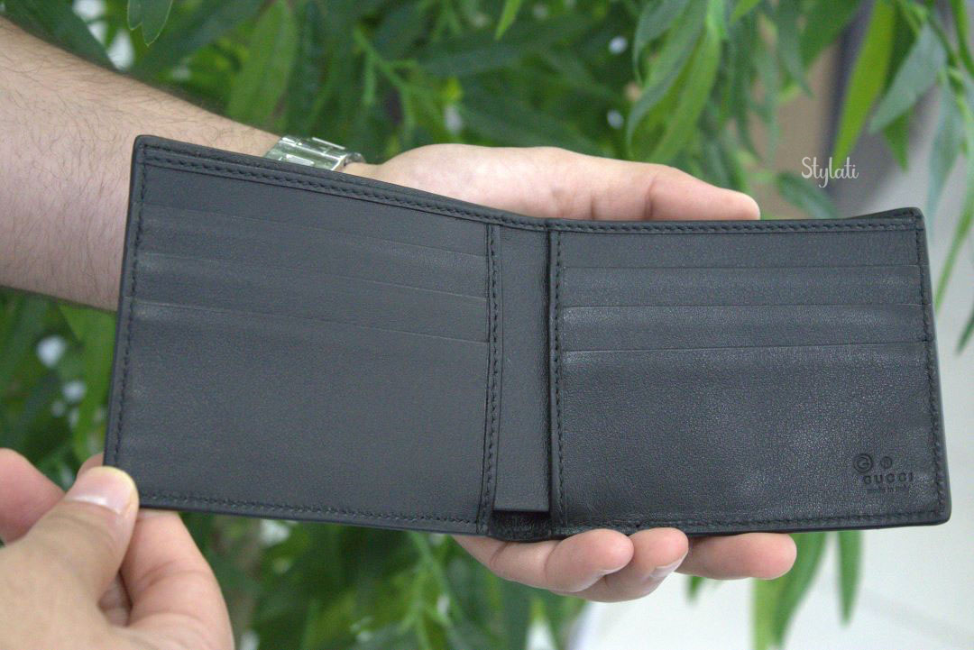  Gucci Microguccissima Pattern Leather Bifold Wallet  