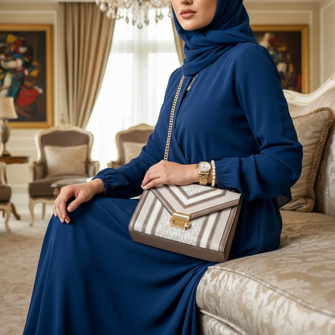  حقيبة كتف ويتني ميديوم بنمط لونين وشعار ماركة مايكل كورس 