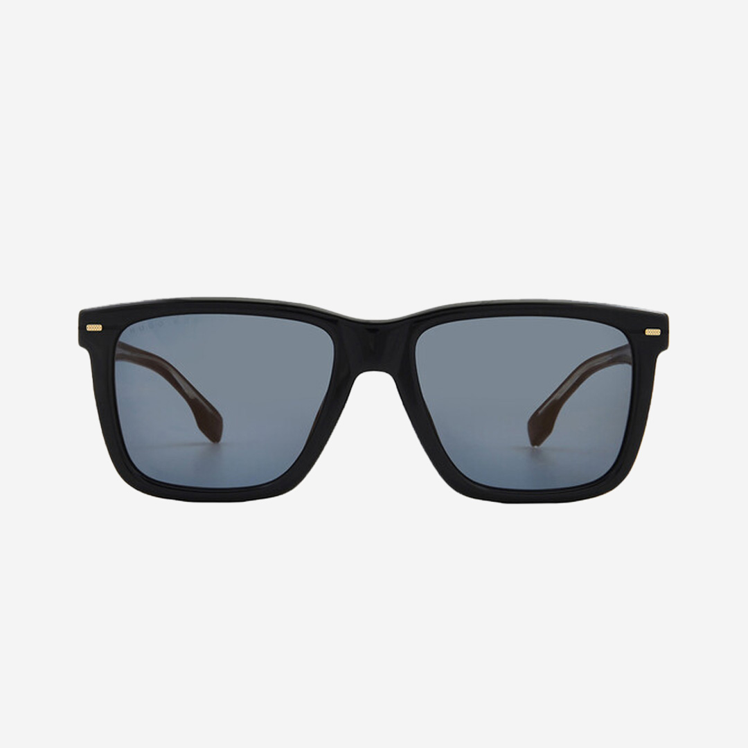  Hugo Boss Blue Brown Mirror Square Men's Sunglasses 