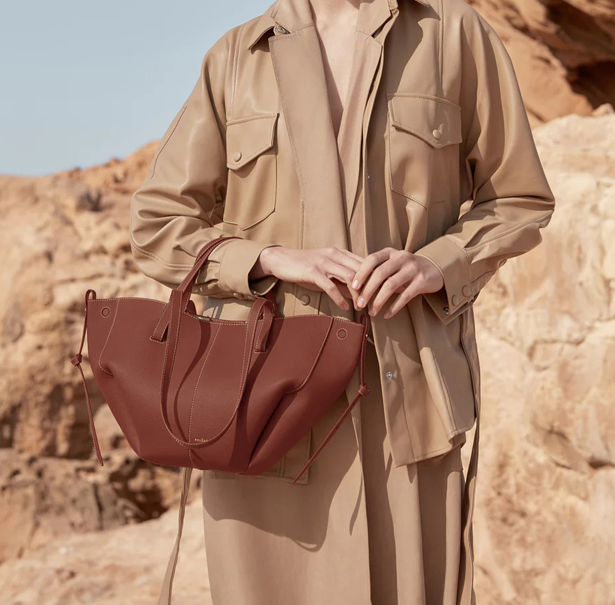  Polene Cyme Mini Edition Textured Cognac  