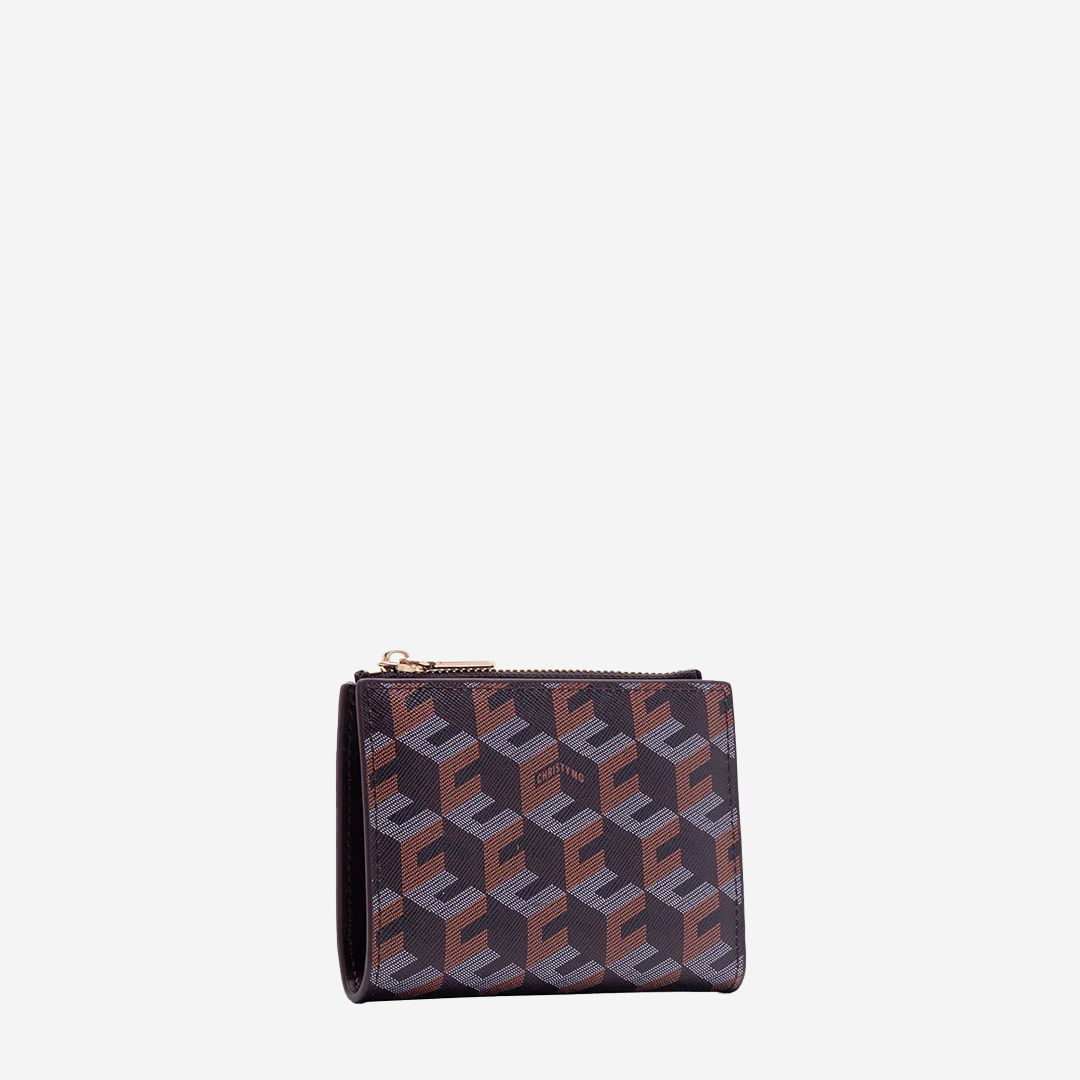  Christy Ng Erin Small Wallet (Print Edition) Chestnut Brown 