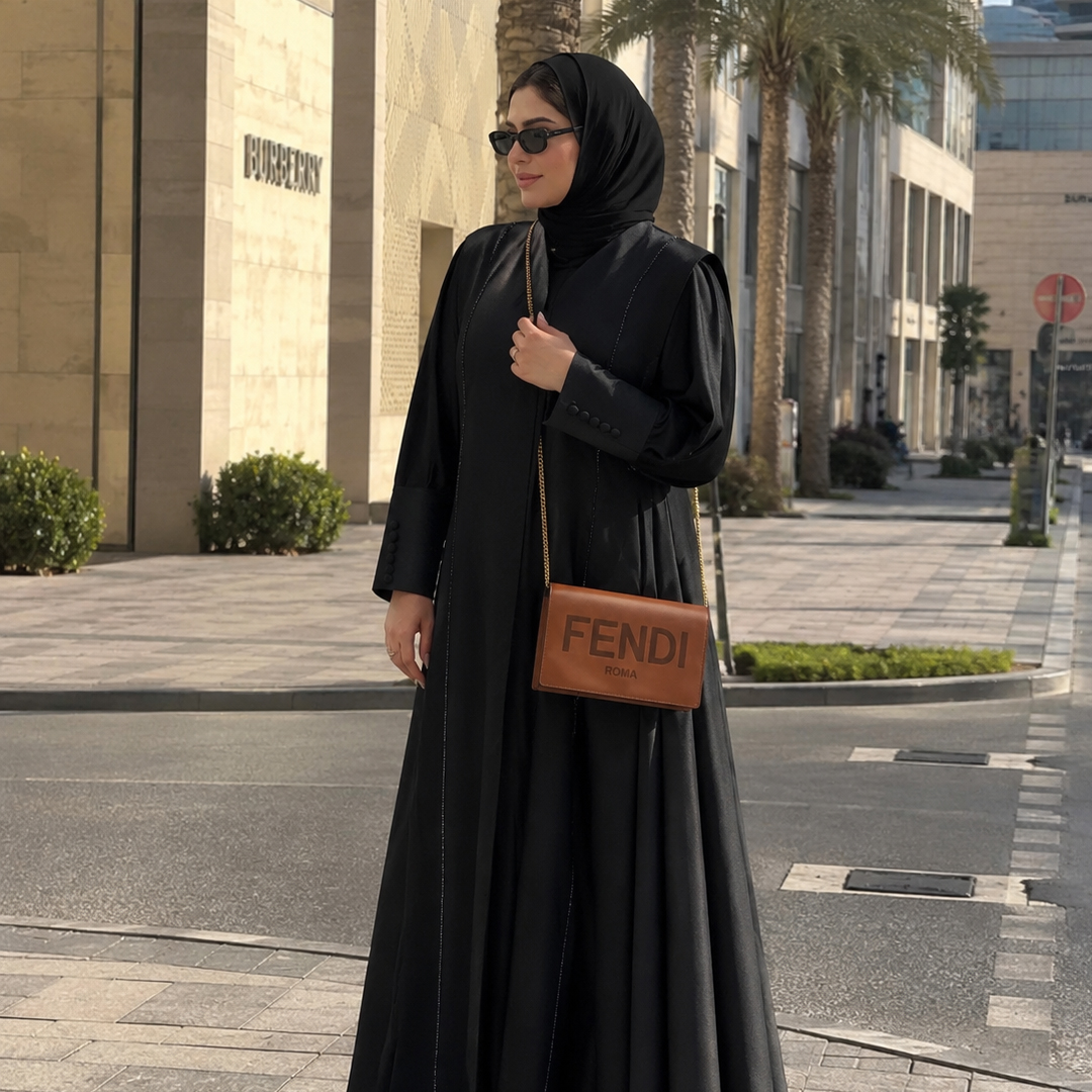  محفظة بسلسلة لون بني بشعار فندي ماركة فندي  