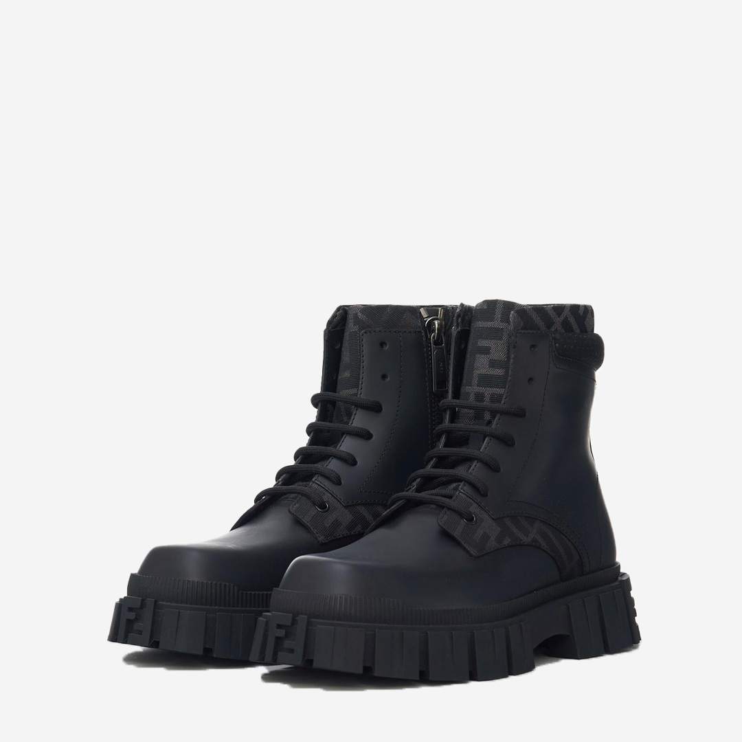  Fendi Force Leather Ankle Boot 