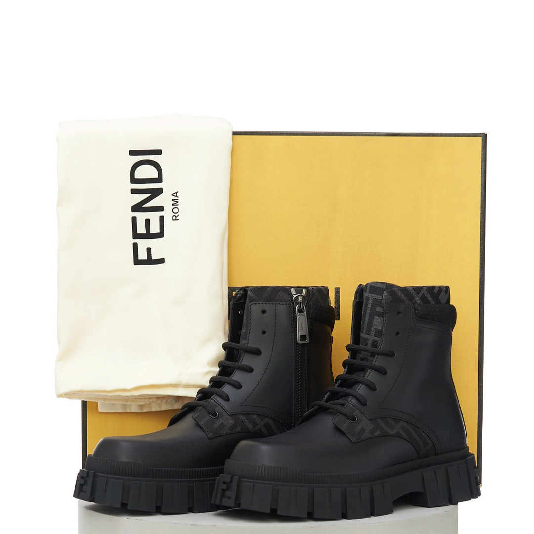  Fendi Force Leather Ankle Boot 