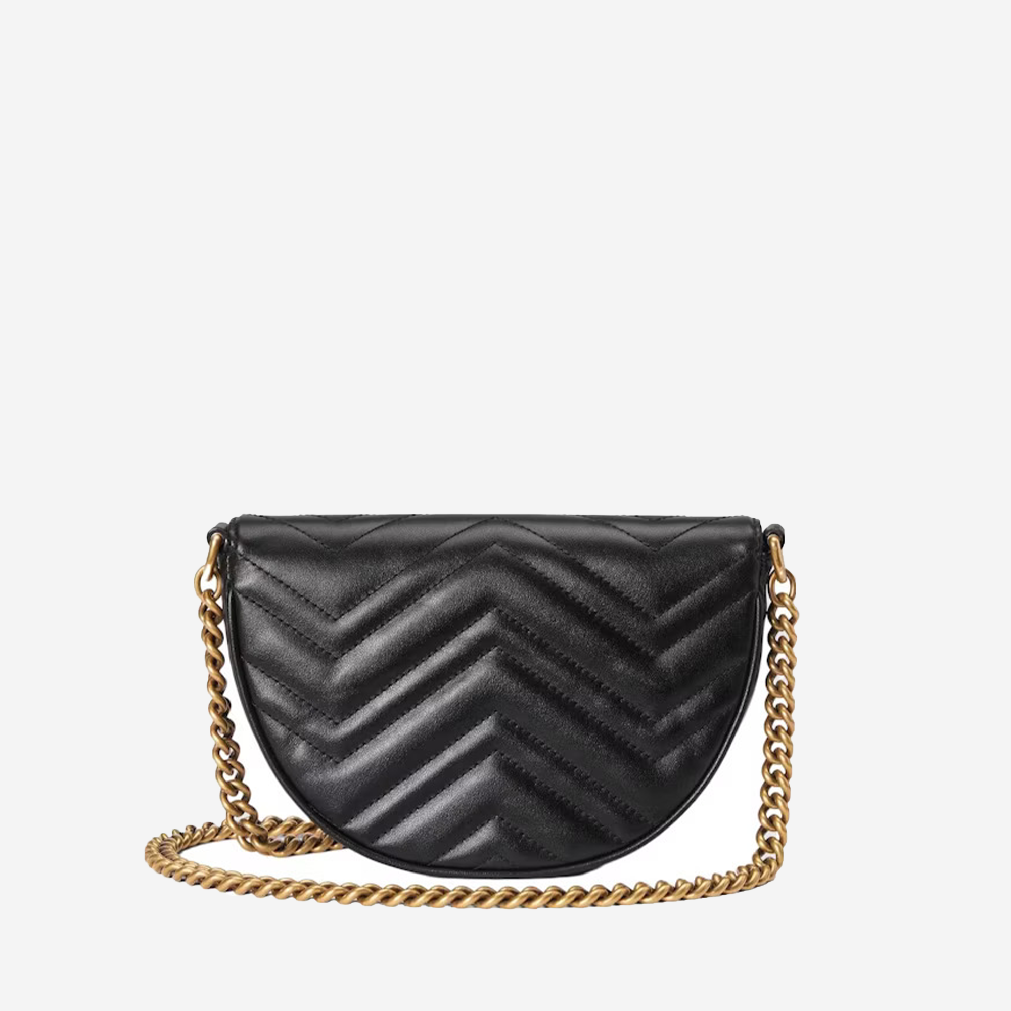  Gucci GG Marmont Matelasse Chain Mini Bag Black  