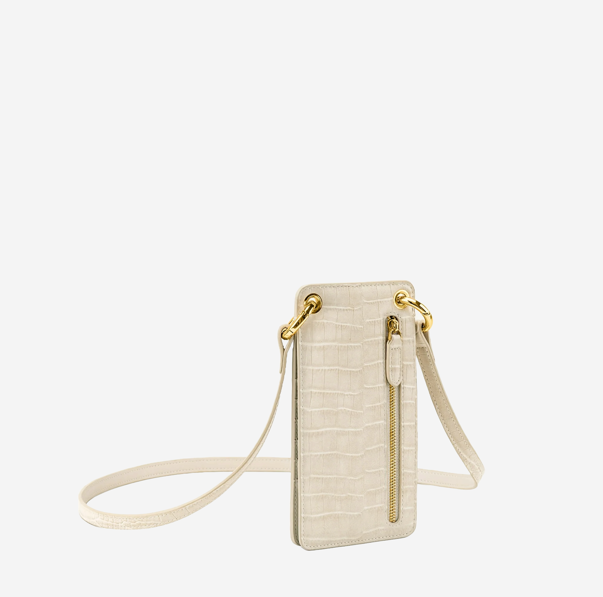  JW PEI Quinn Phone Bag - Ivory Croc (Pre-Order Within 14 Days) 