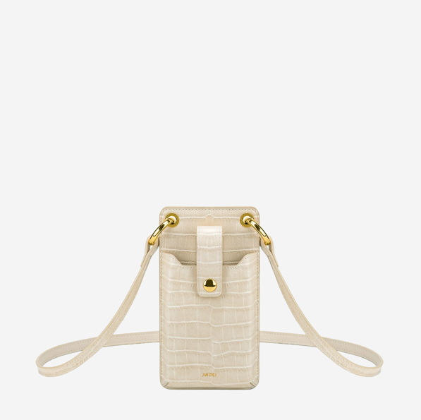  JW PEI Quinn Phone Bag - Ivory Croc (Pre-Order Within 14 Days) 