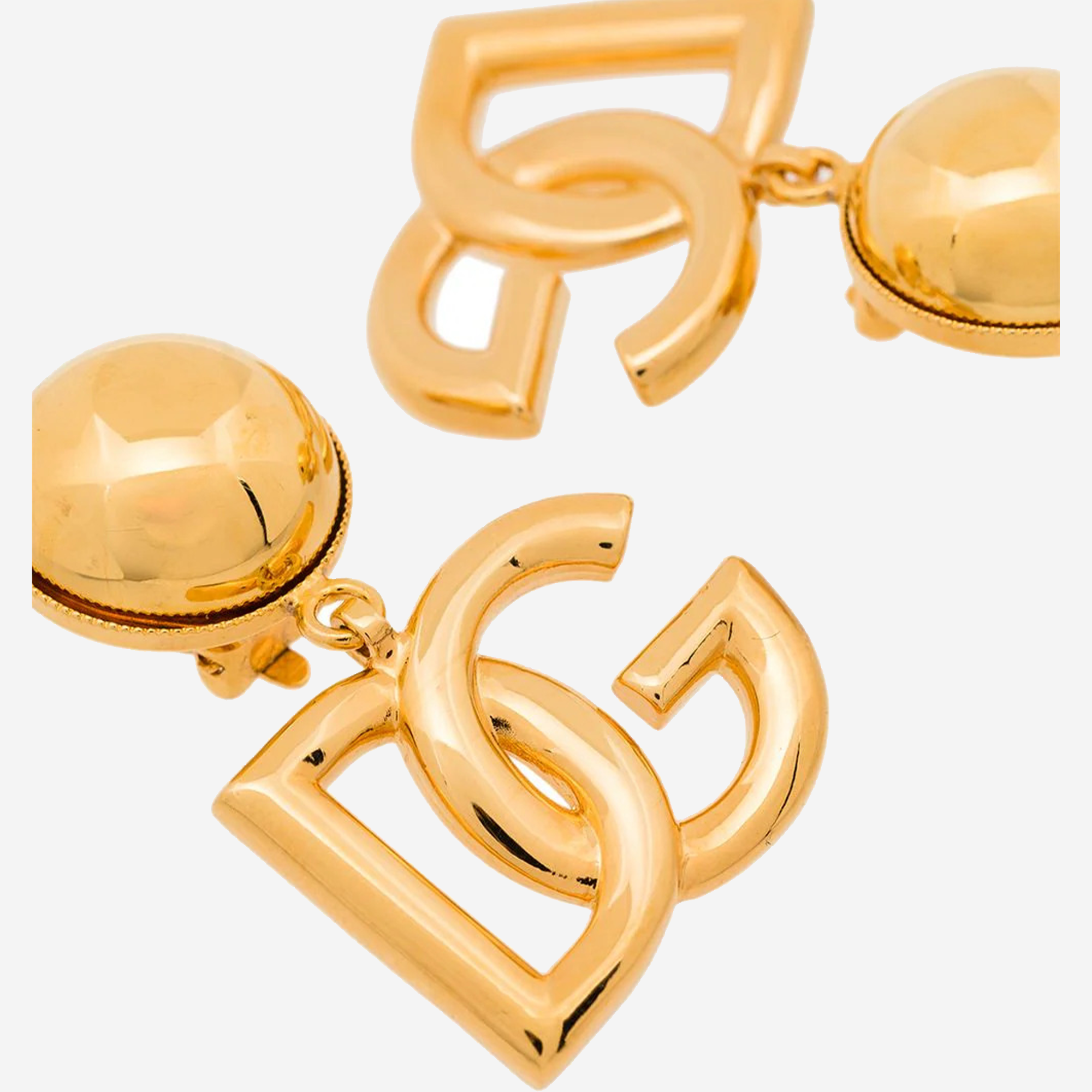  Dolce and Gabbana DG Logo clip-on earrings 